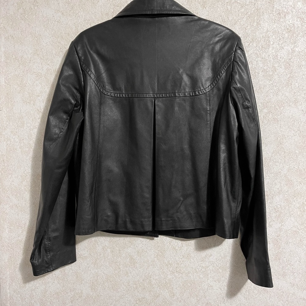 Vintage Danier Leather, short, A-line jacket. - Picture 2 of 5